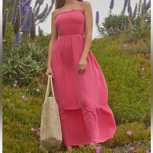 NWOT Anthropologie Marisol Smocked Gauze dress